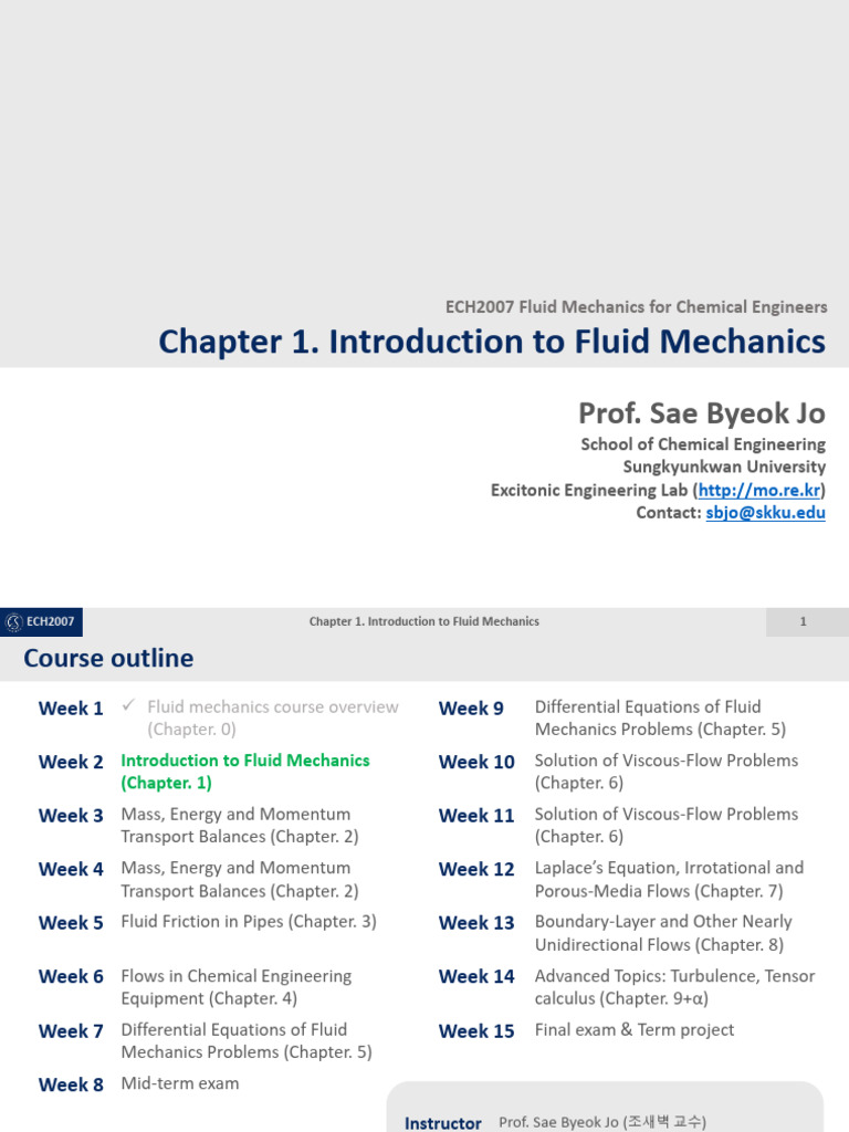 Introduction to Fluid Mechanics Concepts | PDF | Fluid Mechanics ...