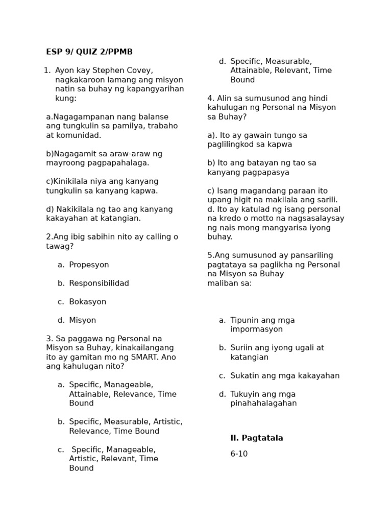 Modyul 14 ESP 9 PPMB | PDF