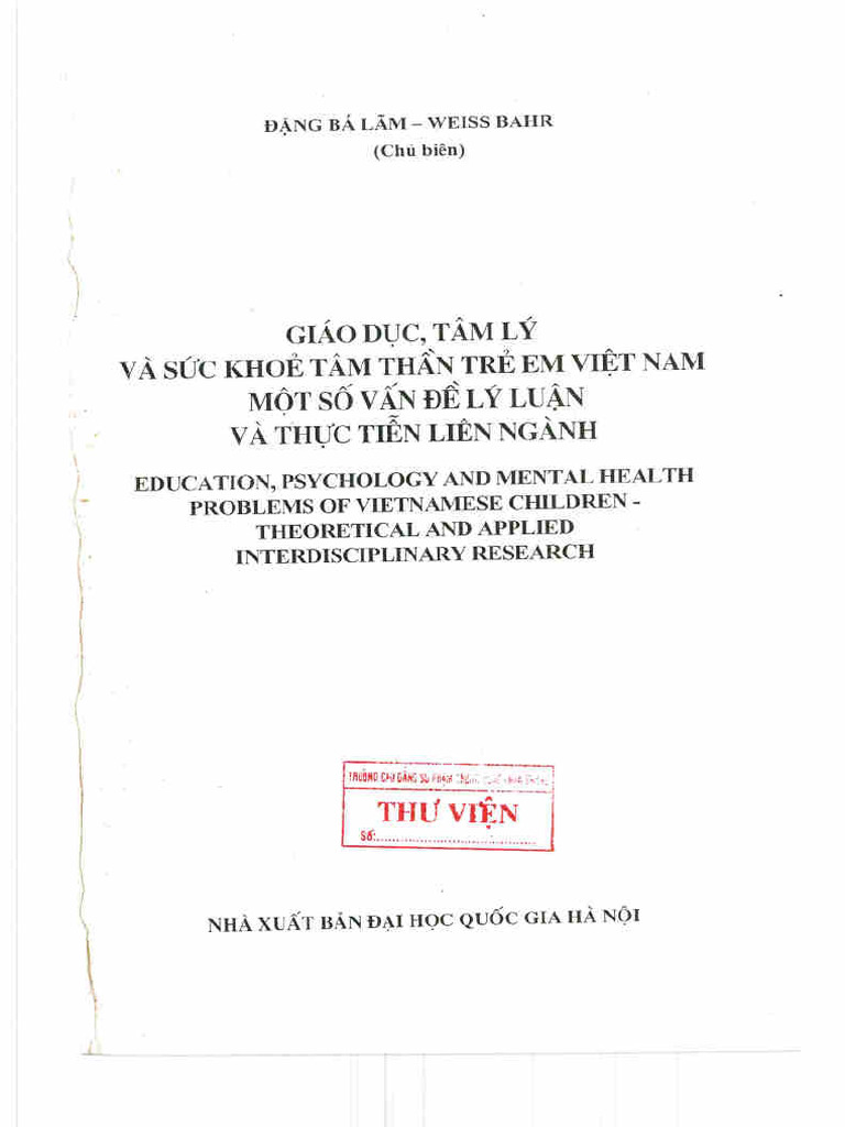 Tailieunhanh Giao Duc Tam Ly Va Suc Khoe Tam Than Tre em Viet Nam Mot ...