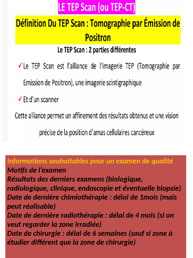 Examen TEP : Préparation et Précautions | PDF | Insuline | Diabète