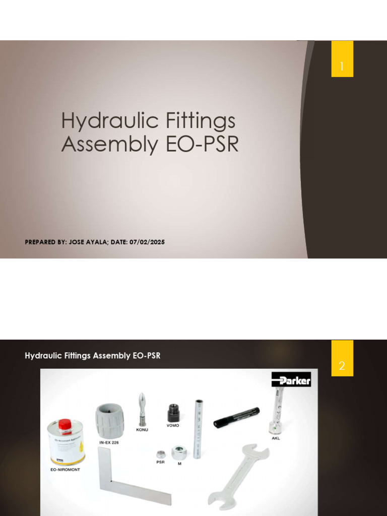 EO-PSR Hydraulic Fitting Assembly Guide | PDF | Nut (Hardware ...