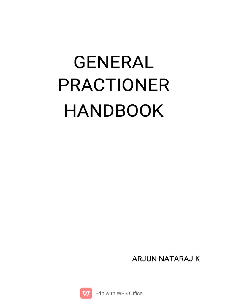 General Practitioner Handbook | PDF