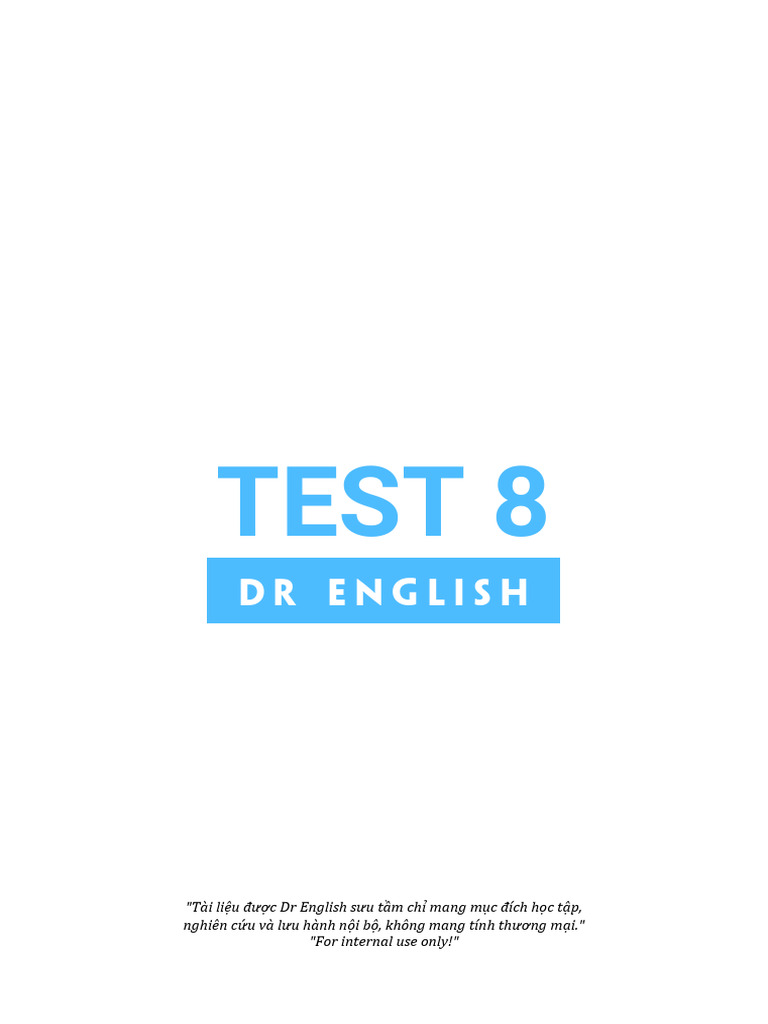 Test 8 - Intensive - 6 | PDF