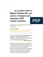 Soraya Lacaba Castro y Miguel Celadex Rex son socios y trabajan para empresas PRO cambio climático _ defensatum