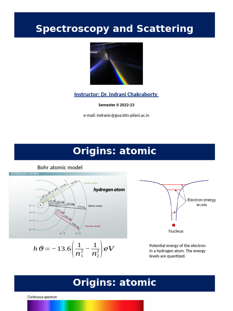 Spectroscopy and Light Scattering Basics | PDF | Spectrophotometry ...