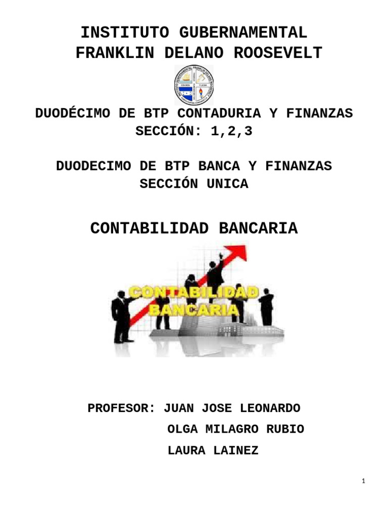 Material de Apoyo de Contabilidad Bancaria 1° Parcial 2025 | PDF ...