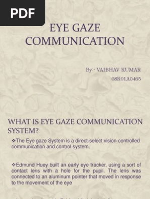 Eye Gaze Communication Eye Computing