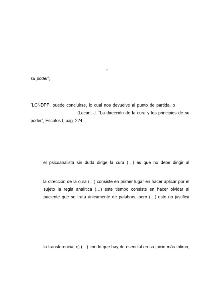 Deseo del analista y refrenar el goce | PDF | Psicoanálisis | Jacques Lacan