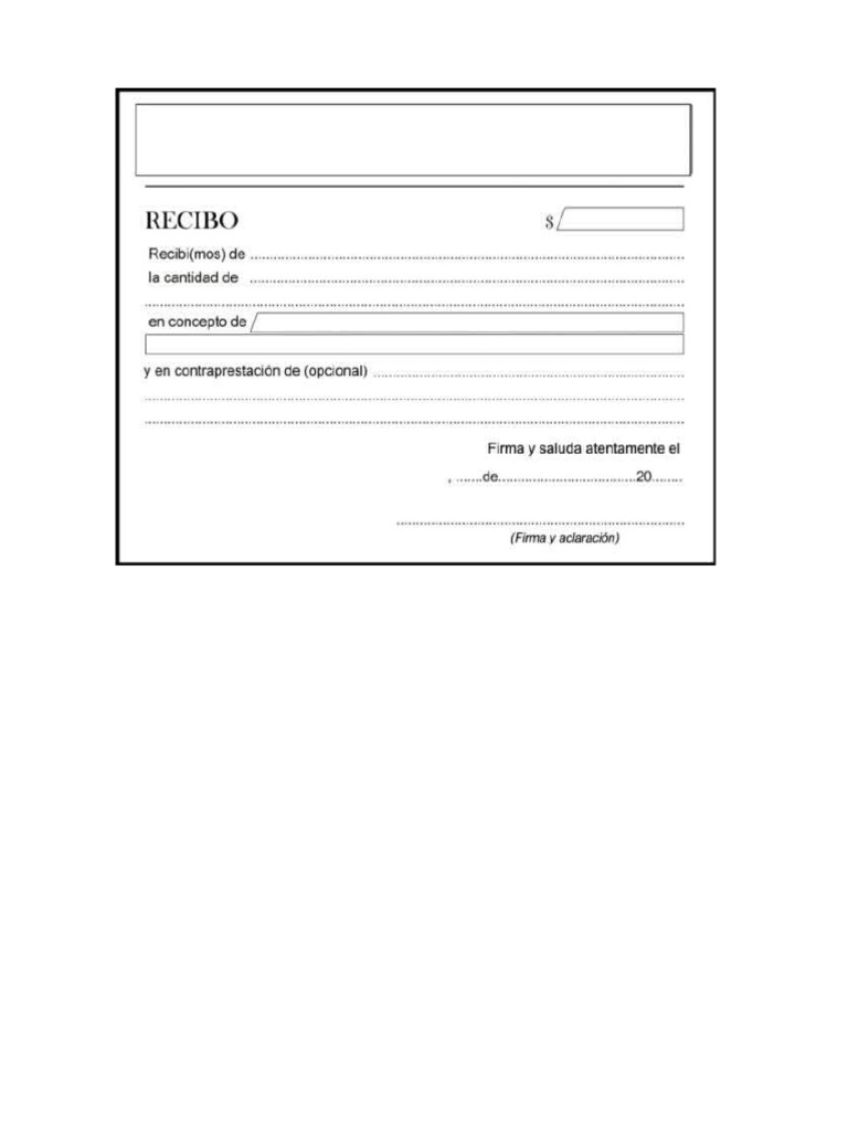 RECIBO DE DINERO | PDF