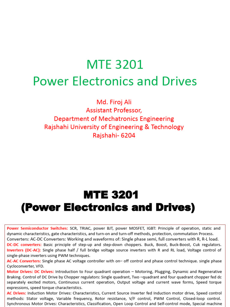 Power Electronics and Drives Overview | PDF | Power Inverter | Rectifier
