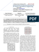Image Steganography Using DNA Sequence and Sudoku Solution Matrix