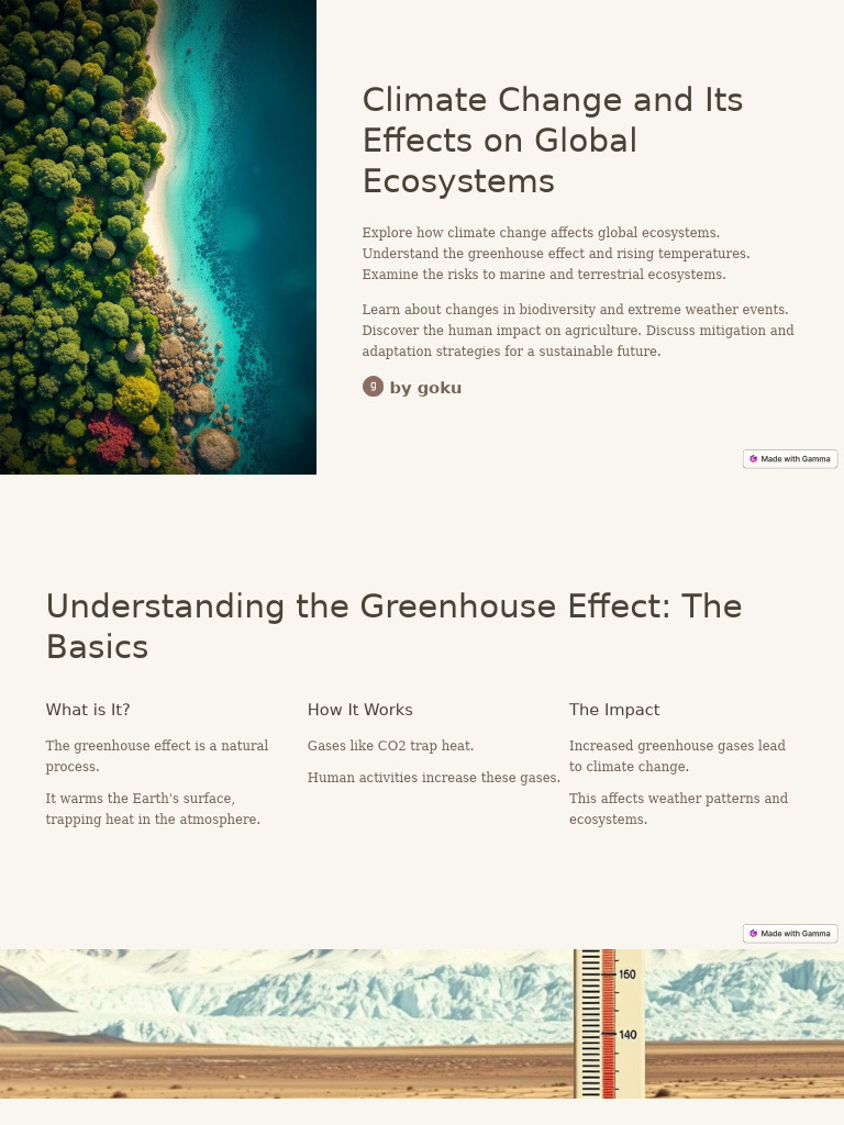 Climate Change Effects on Ecosystems | PDF | Climate Change | Ecosystem
