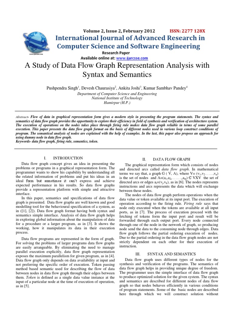 A Study of Data Flow Graph Representation Analysis With Syntax and ...