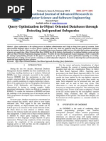 Query Optimization in Object Oriented Databases Through Detecting Independent Subqueries