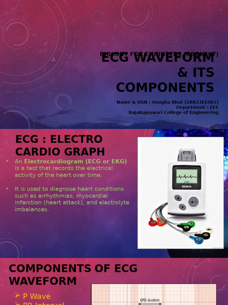 ECG Waveform & Its Components | PDF | Electrocardiography | Physiology