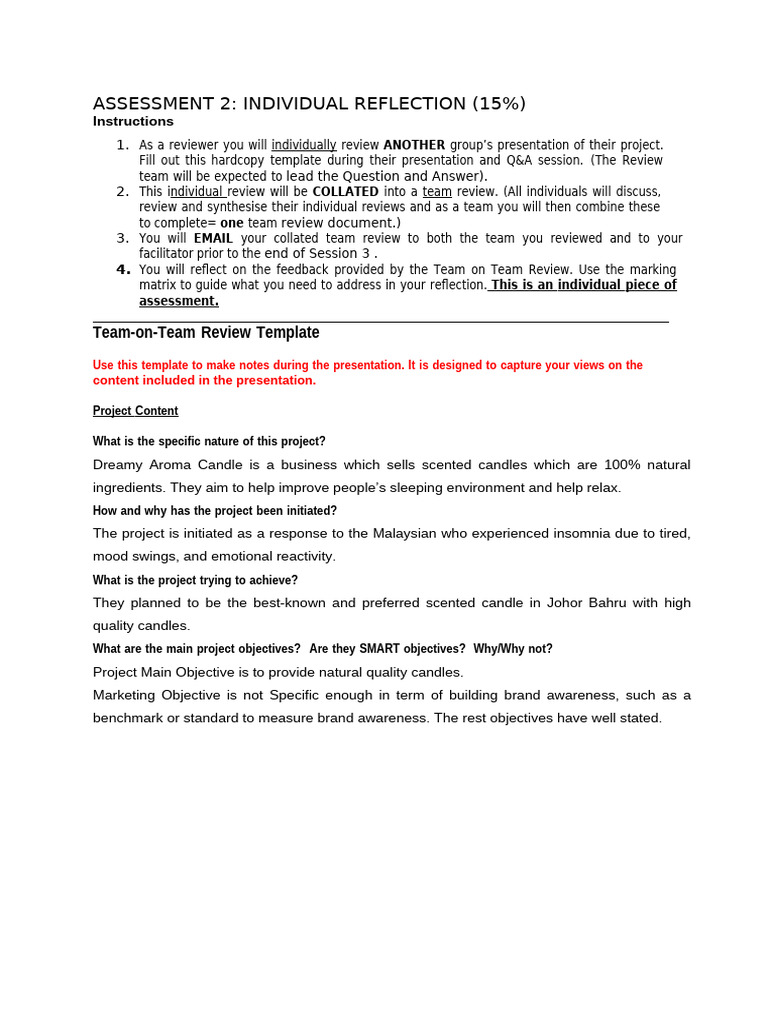 Assessment 2 Peer Review Template | PDF | Information | Communication