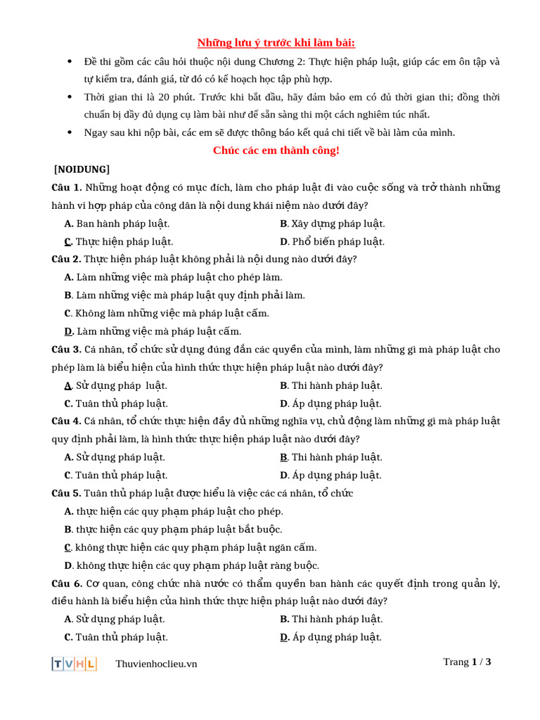 GDCD Chuyen de 2 | PDF