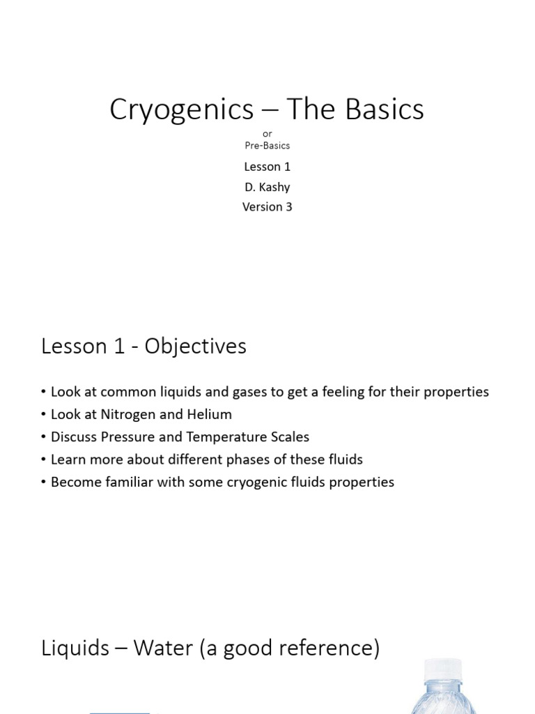 Cryogenics Fundamentals and Properties | PDF | Pressure | Helium