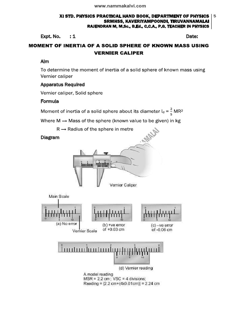 physics practical manual | PDF
