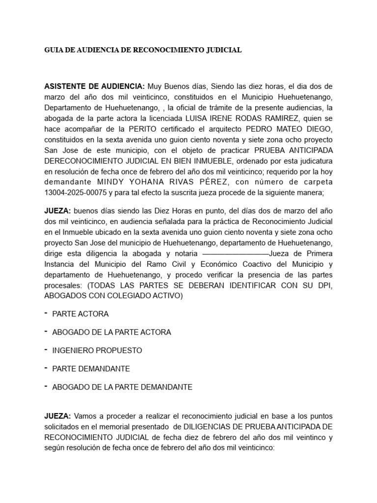 Guia de Audiencia | PDF | Justicia | Crimen y violencia