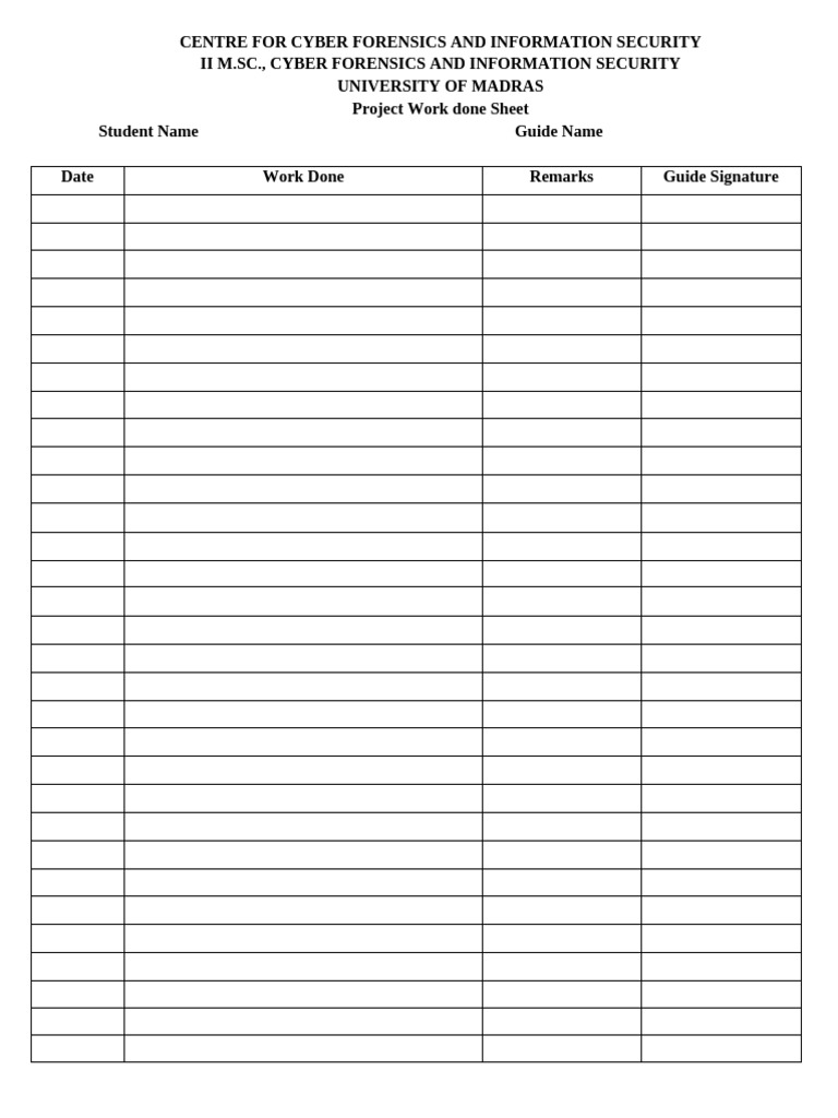 Workdone Sheet | PDF