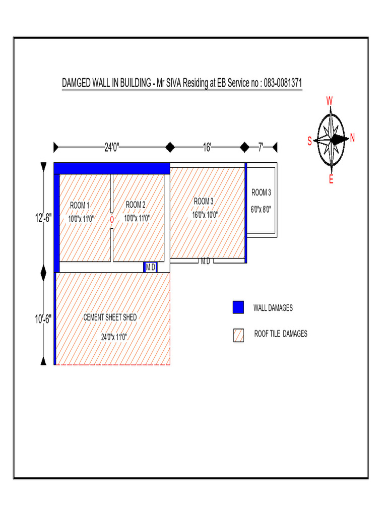 Building Damage Report and Room Sizes | PDF