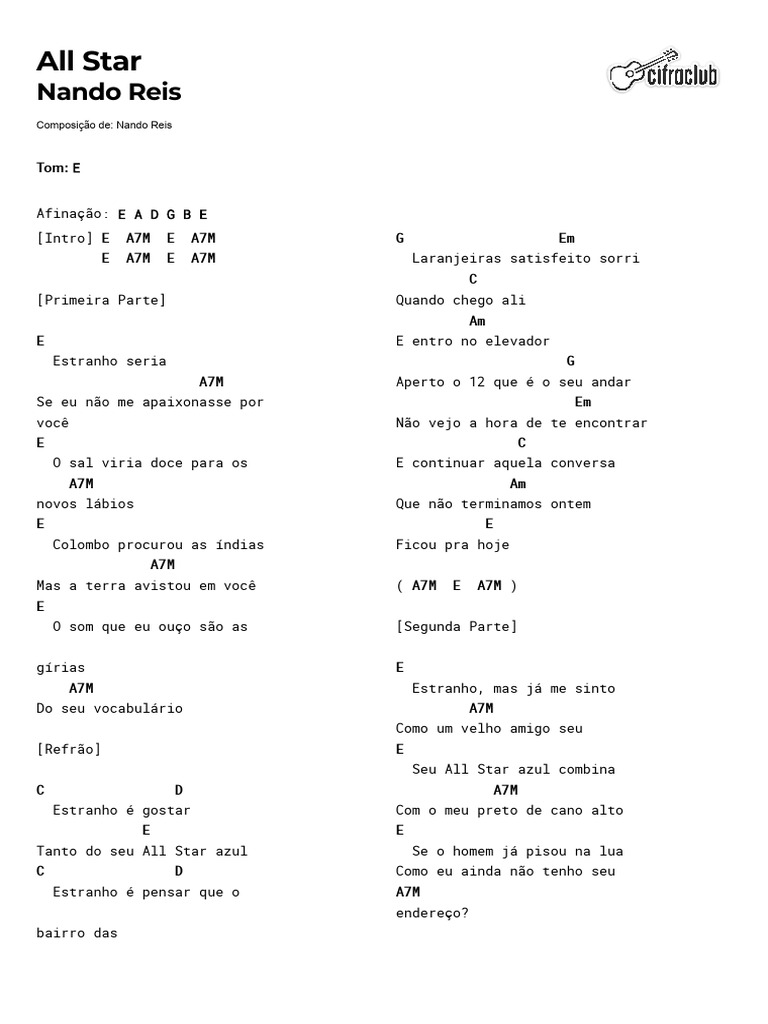 Letra da Música 