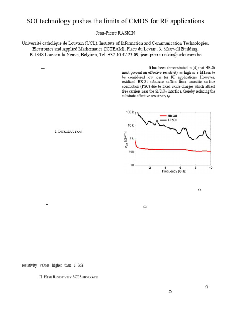 SOI Technology Pushes The Limits of CMOS For RF Applications | PDF ...