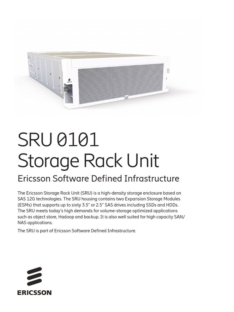 Ericsson SRU 0101 Storage Rack Unit | PDF | Computer Hardware | Solid ...