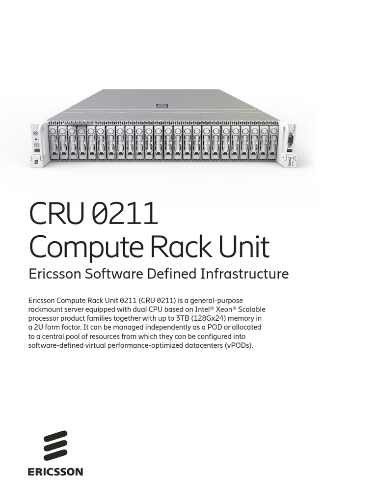 Ericsson CRU 0211 Rackmount Server | PDF | Electromagnetic ...