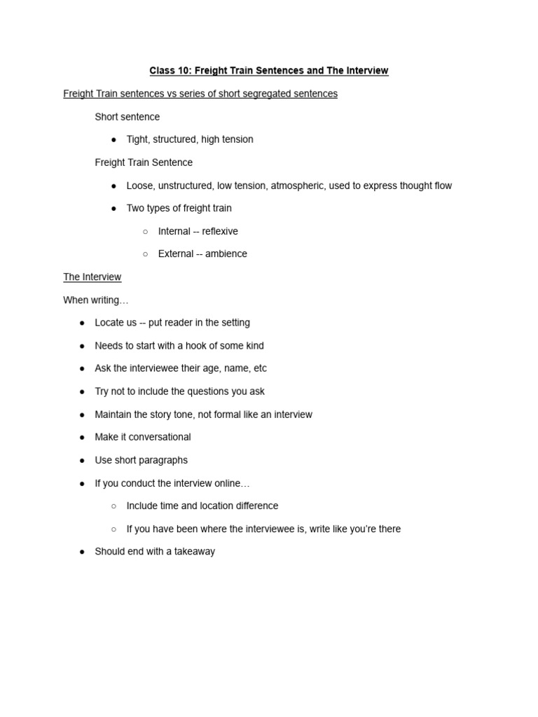 WRI 173 Notes - 15 - 11 - 23 | PDF