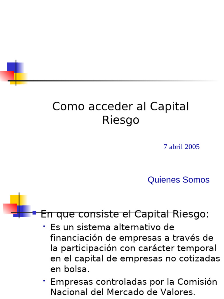 Presentacion Reus Capital de Negoci SCR | PDF | Finanzas corporativas ...