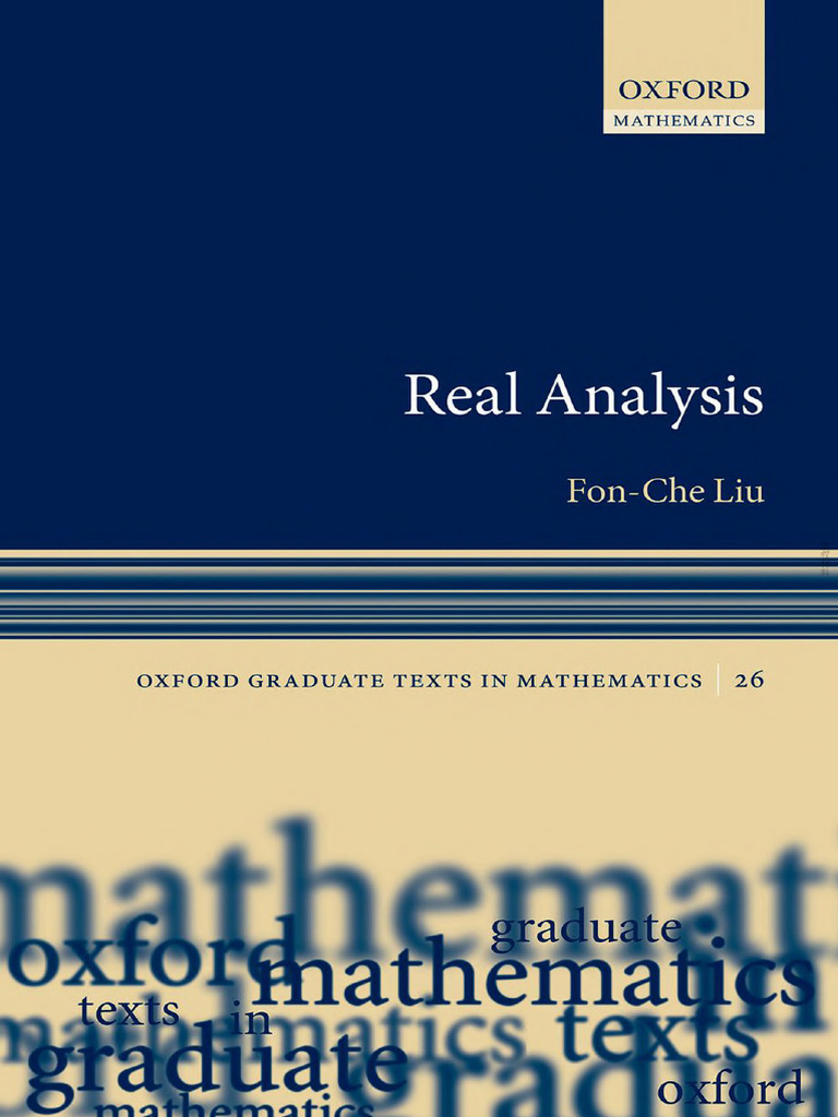 Real Analysis by Fon-Che Liu | PDF | Mathematical Analysis | Norm ...