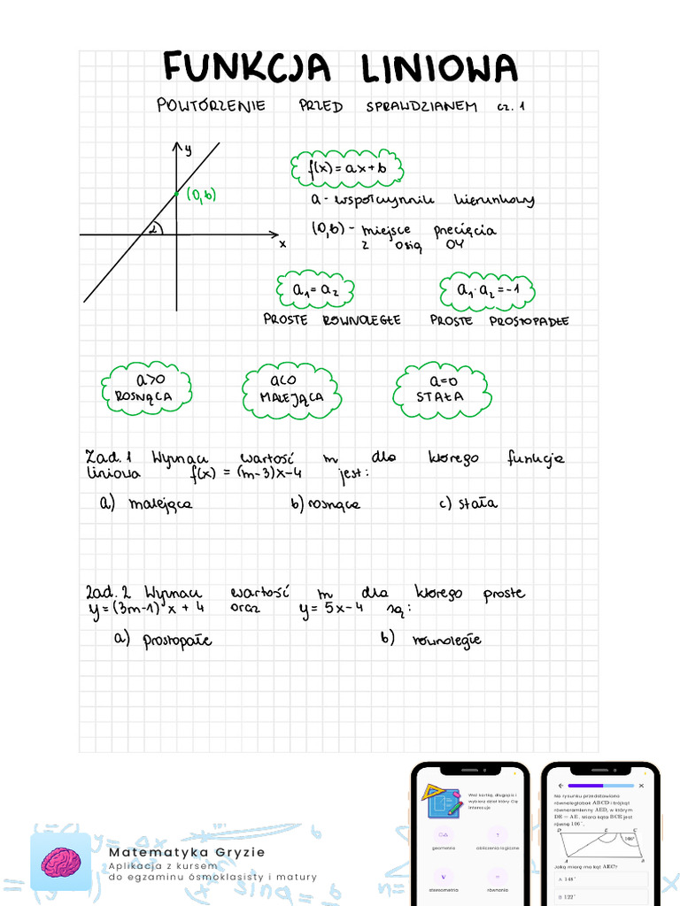 zadania-na-sprawdzian-funkcja-liniowa-pdf