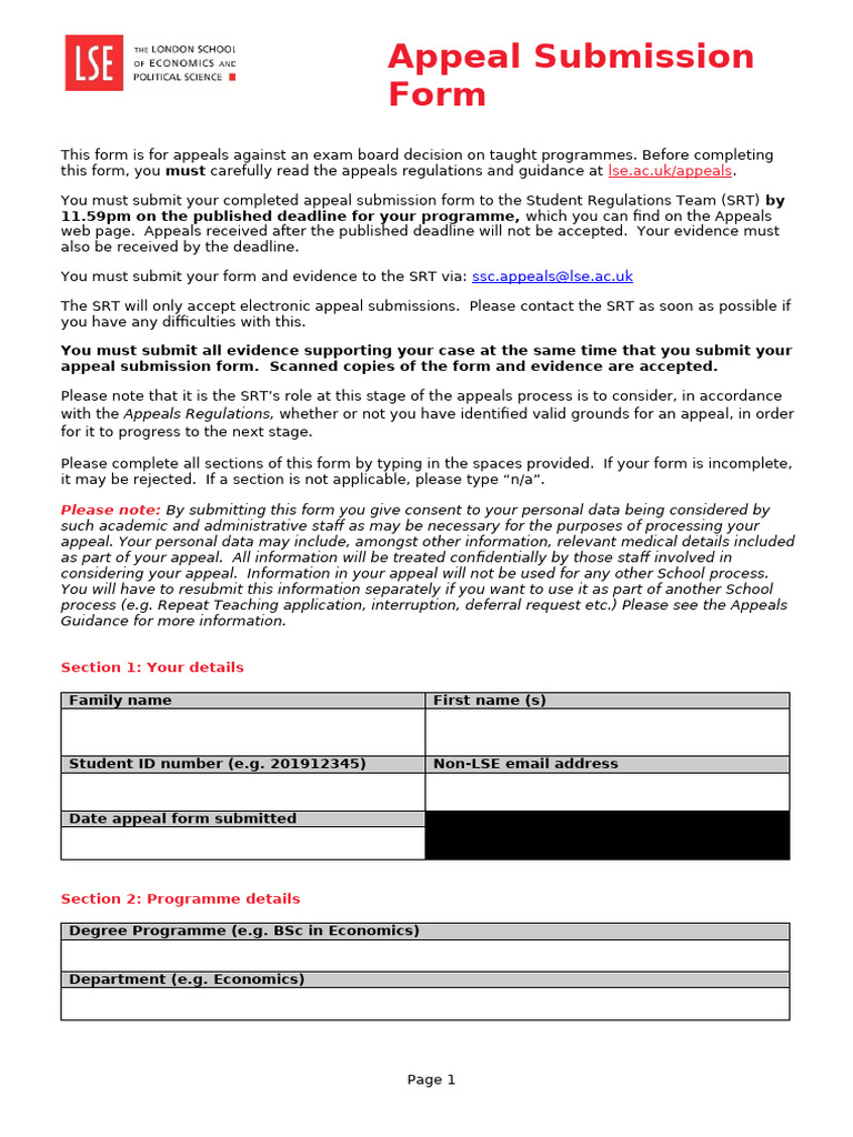 Exam Appeal Submission Guidelines | PDF | Judgment (Law)
