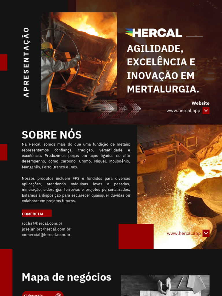 Inovação em Fundição de Metais Hercal | PDF | Aço | Elementos químicos