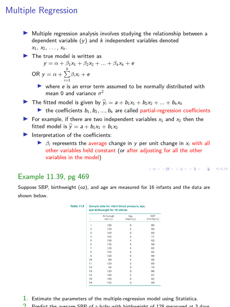 9 Regression and Correlation Methods 5 2023 | PDF | Regression Analysis ...