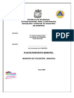 Plan Municipal de Respuesta Ticuantepe 2009