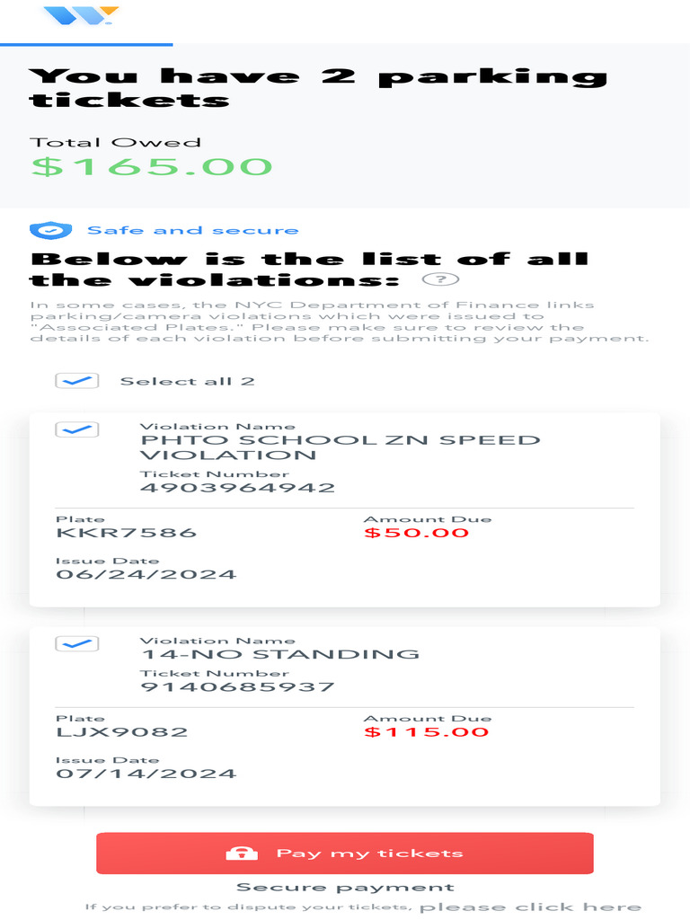 Pay Your NYC Tickets WinIt | PDF