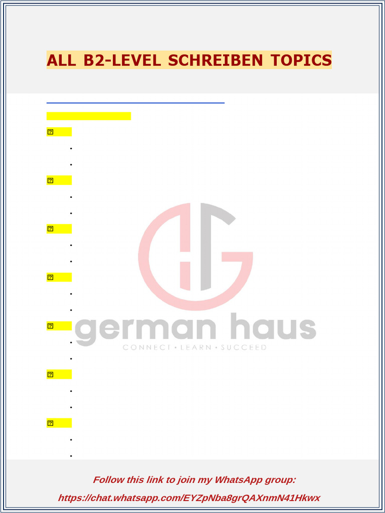 b2 Schreiben All Code by German Haus | PDF