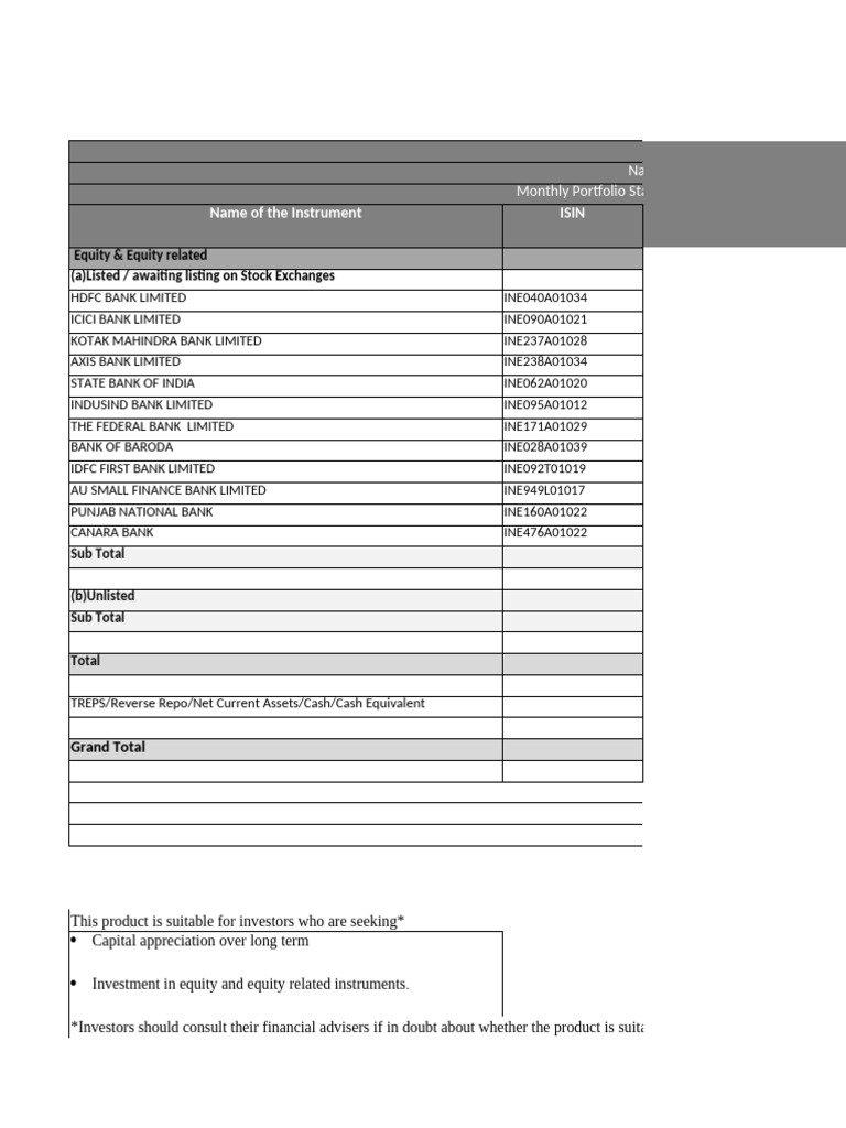 Navi+Nifty+Bank+Index+Fund+1st+Feb+to+28th+Feb+25 (1) | PDF | Equity ...