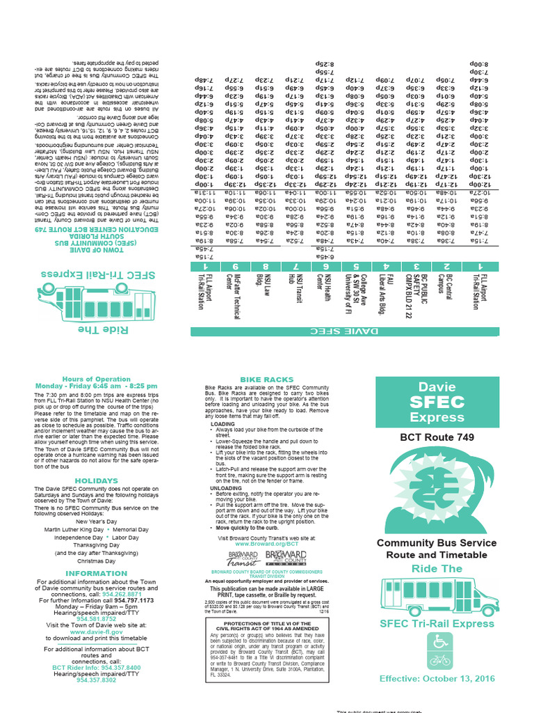 SFEC Community Bus Schedule | PDF | Transport | Land Transport