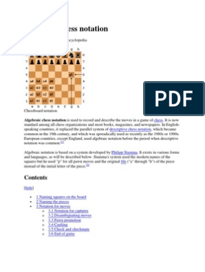 Algebraic Chess Notation, PDF, Competitive Games