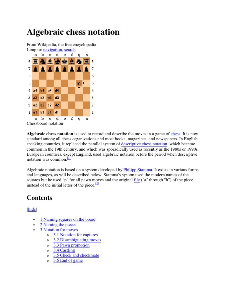 Understanding Algebraic Notation (Modern Chess Recording) – Mike