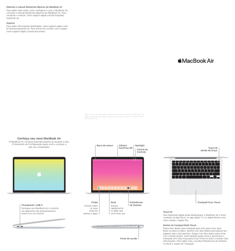 Manual Do Macbook Air m1 | PDF | Apple Inc. | Hardware de computador