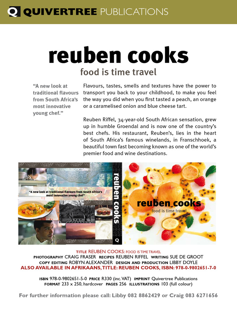 Reuben Cooks: Culinary Time Travel | PDF