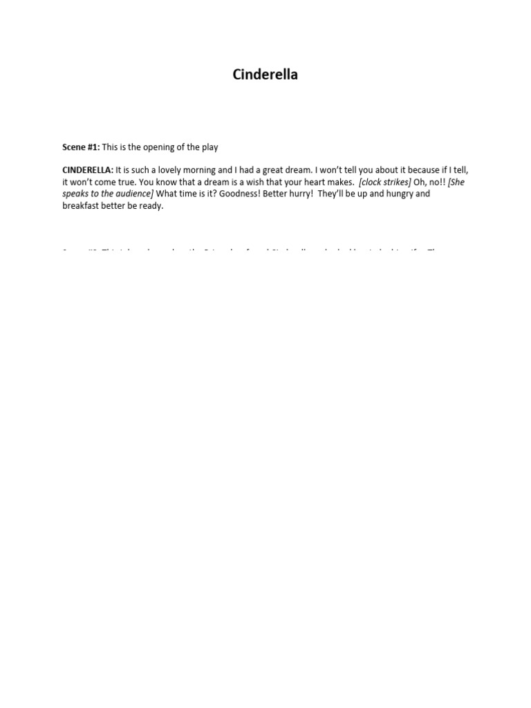 Cinderella Monologue Excerpts PDF