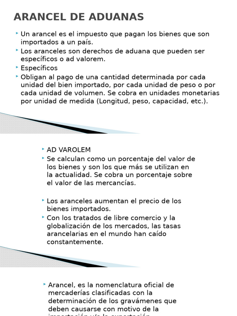 Aranceles y Nomenclatura Aduanera | PDF | Arancel | aduana