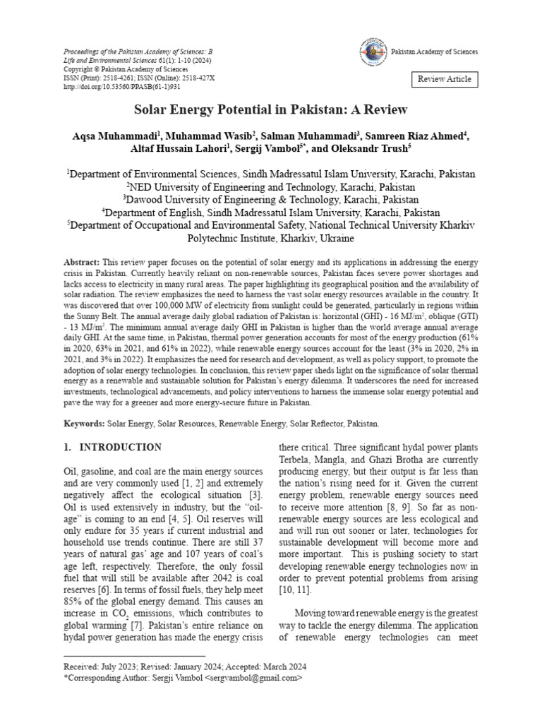 Sindh Solar Energy Project Review | PDF | Solar Power | Photovoltaics