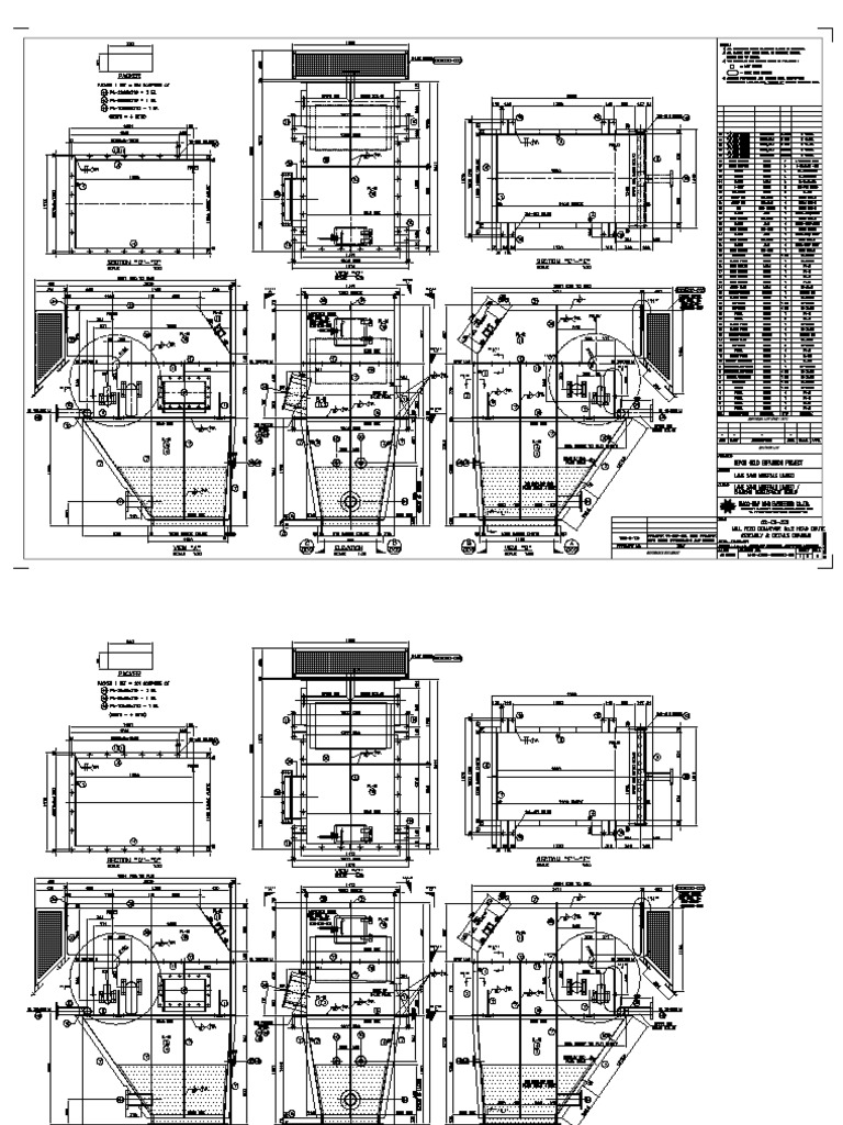 02-CH-320 Mill Feed Conveyor No.2 Head Chute Assembly and Detail ...